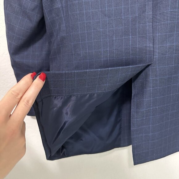 Lauren Ralph Lauren Single Breasted Mens Blazer Sports Coat 38R? Blue Plaid Work - Picture 10 of 12